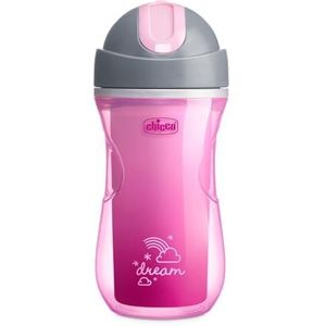 Chicco - Sport Anti-Morsbeker - Baby Drinkbeker - Anti-Mors Tuitbeker met Bijtbestendig Flexibel Siliconen Rietje - BPA-vrij - 66 ml - 14+ Maanden - Roze