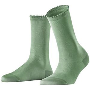 FALKE Dames Bold Dot duurzame ademende sokken biologisch dun katoen extra zacht op de huid platte teennaad dunne randen fantasie stippenpatroon 1 paar, Nettle groen 7447