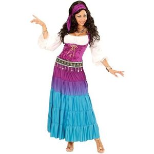 Widmann - Gypsy-kostuum, jurk, muntriem en bandana, keper, carnaval, themafeest