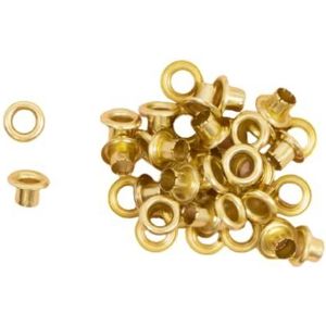 Craftelier - Set van 40 metalen metalen ringen ideaal voor scrapbooking en knutselen | Geschikt voor verschillende materialen | Afmetingen ca. 5 mm binnendiameter en buiten 8 mm - goudkleur