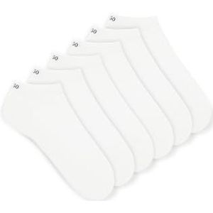 HUGO Men's 6P AS Uni CC Ankle_Socks, White100, 43-46, wit 100, wit 100