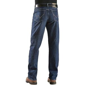 Wrangler Heren Jeans Losse Fit Rugged Wear Jeans voor heren, kleur antiek marineblauw, 33 W/32 L, Kleur verouderd marineblauw.