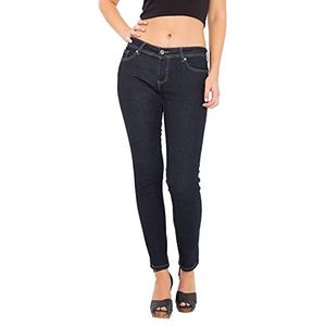 Way of Glory Dames Jeans Slim Fit & Smalle Been Rinse Wash Katy Casual Mode 5-Pocket Jeans Straight Uni Katy, Donkerblauw