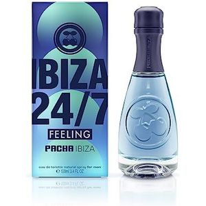Pacha Ibiza Perfumes – Feeling Ibiza 24/7 voor hem, EDT voor heren – langdurige – mannelijke geur, intens en jong – zee, hesperidate en oosterse noten – ideaal voor de dag – 100 ml