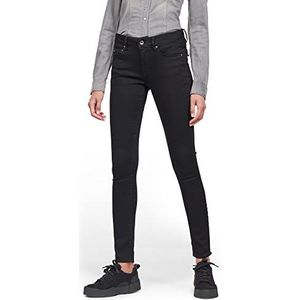 G-STAR RAW Skinny jeans voor dames met gemiddelde ritssluiting, Zwart (Pitch Black B964-a810)