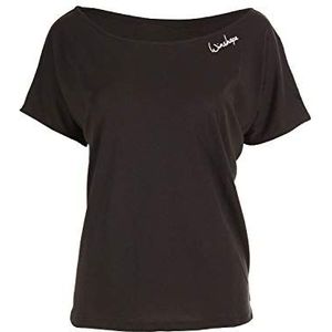 Winshape MCT002 T-shirt met korte mouwen voor dames, modal, ultralicht T-shirt met korte mouwen, zwart.