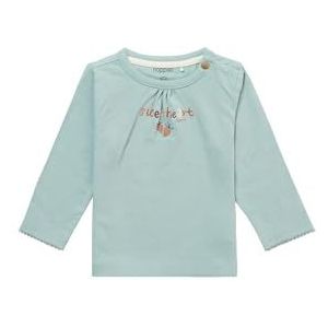 Noppies Baby Girls Tee Napels T-shirt met lange mouwen en print op de borst trui meisjes blauw surf - P425, 68, Blue Surf - P425