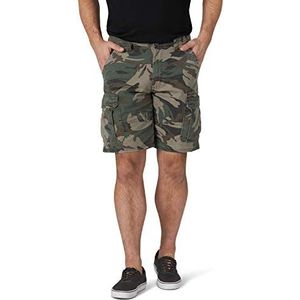 Wrangler Authentics Klassieke stretch cargoshorts voor heren, Groen (Groene Camouflage)