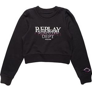 Replay Sweatshirt voor meisjes, zwart (098)