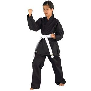 KWON Karatea Shadow vechtkostuum voor kinderen, zwart.