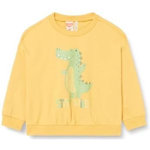 Koton Babyboys Dinosaurus bedrukt lange mouwen ronde hals geborsteld interieur katoen sweatshirt, Geel (152)