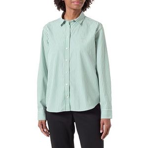 GANT Reg Poplin Gestreept T-shirt Damesblouse, Seacrest Green