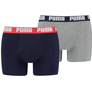 PUMA Basic Boxer 2P - C: Blauw / Grijs Melange_ T: XXL