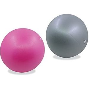 Set van 2 yoga- en fitnessballonnen, maat 25 cm, roze en grijs, geschikt voor kinderen en volwassenen, duurzaam en multifunctioneel, gymnastiekballonnen, pilatesballonnen, premium kwaliteit, 2 stuks