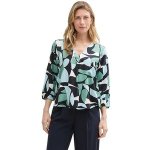 TOM TAILOR Chemisier pour femme, 37800 - Design à pois verts et formes, 46