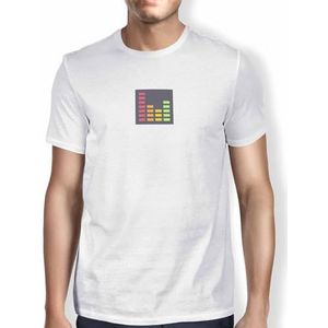 Green Fish Fdmtsi-104953 T-shirt voor heren, Wit, M
