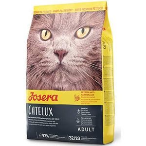 JOSERA Catelux 2 kg | Droogvoer voor moeilijke katten eend en aardappelen | Super Premium voer voor volwassen katten in het fijne gehemelte | zak van 2 kg