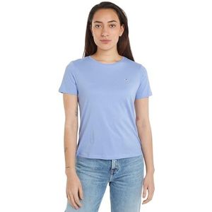 Tommy Jeans Tjw Soft Jersey Tee Dw0dw14616 gebreide damestops S/S (1 stuk), Matig blauw