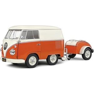 SOLIDO 1:18 Kool Kombi Oranje & Wit 1950