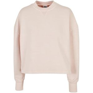 Urban Classics Dames sweatshirt met ronde hals, ronde hals, verkrijgbaar in 3 kleuren, XS-5XL, roze, S, Roze
