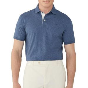 Hackett London Polo en jersey à bordures multiples pour homme, Bleu (Shadow Blue), S