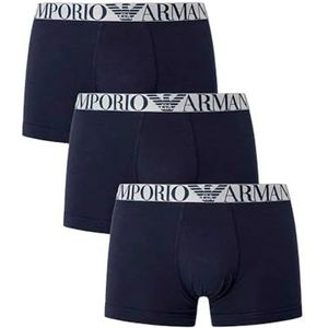 Emporio Armani boxershorts voor heren, verpakking van 3 stuks, marineblauw/marineblauw