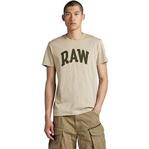G-STAR RAW Raw University T-shirt voor heren, beige (Spray Green 336-d606), M, beige (Spray Green 336-d606)