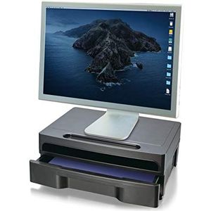Officemate 22502 monitorstandaard met lade, zwart