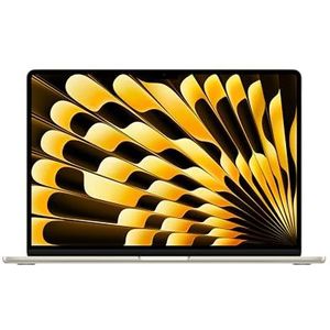 Apple 2024 MacBook Air 15 inch laptop met M3-chip: 15,3 inch Liquid Retina-display, 8 GB uniform geheugen, 512 GB SSD-geheugen, toetsenbord met achtergrondverlichting, Touch ID; sterrenlicht