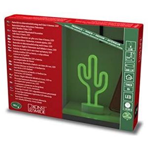 LED buisfiguur cactus met 6 uur timer 90 groene diodes voor binnen en buiten - 3 x AA 1,5 V batterijen (niet inbegrepen) - 3075-900