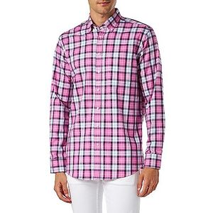 Seidensticker Chemise À Manches Longues Coupe Droite T-Shirt Homme, Rose, 47