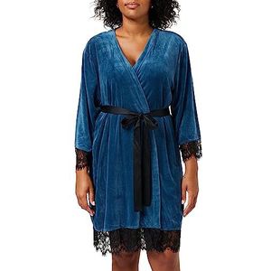 CITY CHIC Plus Size Velour Robe Couverture Portable Femme, Feuille de T, 48