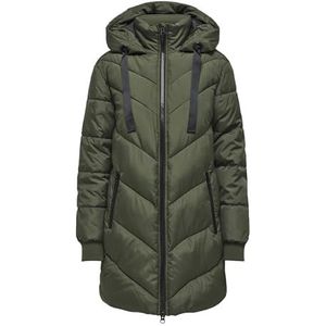 JDY JDYSKYLAR Padded Hood Jacket OTW Noos dames, Bosnacht/detail: zwart