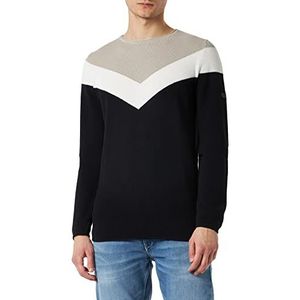 KEY LARGO Ronde sweater voor heren, Zilver/Zwart (2155)