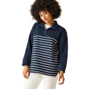 Regatta Regatta Bayletta Half Placket Fleece-sweatshirt voor dames, Navy / Wit