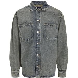 Jack & Jones Jorhenry Denim Overshirt Ls Sn, lichtblauw, XL, Lichtblauw jeans, XL