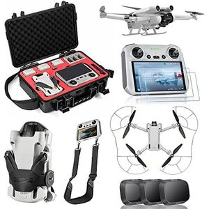 STARTRC Kit d'accessoires pour Mini 3 Pro, sac étanche 7 en 1, verre HD, filtre, support d'hélice, protection d'hélice, lanière, suspension pour drone DJI Mini 3 Pro (sans drone ni contrôleur)