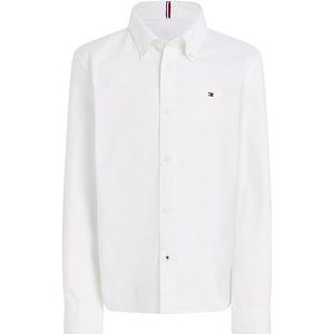 Tommy Hilfiger Jongens Stretch Oxford Shirt L/S Kb0kb06964 Vrijetijdshemden voor jongens (1 stuk), Wit