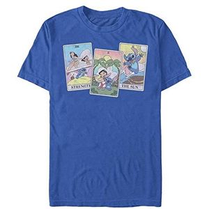 Disney Lilo & Stitch Lilo Stitch Tarot Organic T-shirt met korte mouwen Unisex Bright Blue, S, Helder blauw