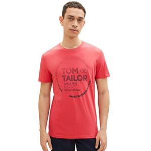 TOM TAILOR 1036952 Uomini T-shirt (1 stuk), 31045 - Soft Berry Red