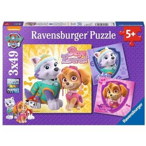 Betoverende hondenmeisje puzzel 3 x 49 stukjes