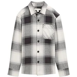 TOM TAILOR Chemise pour garçon, 36804 - Off White Black Big Check, 152