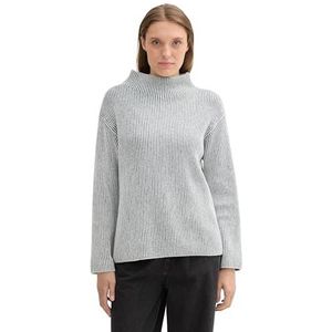 TOM TAILOR Pull pour femme, 37140 - Pale Green Mel Plaited Rib, XS