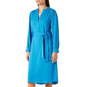Seidensticker Damesjurk, trendy jurk, blousejurk, lange mouwen, 100% viscose, Blauw