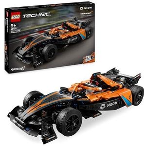 LEGO Technic NEOM McLaren Formula E Race Car speelgoedvoertuig met terugkoppeling, bouwset voor kinderen, bevordert creatief spel, cadeau-idee voor jongens en meisjes vanaf 9 jaar 42169