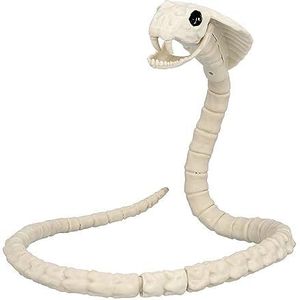 Boland 72417 Slang skelet maat 102 cm kunststof skelet slang boa snake decoratie voor Halloween, carnaval of themafeest