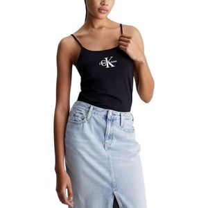 Calvin Klein Jeans Gebreide tops met korte mouwen voor dames, Zwart (Ck Black)