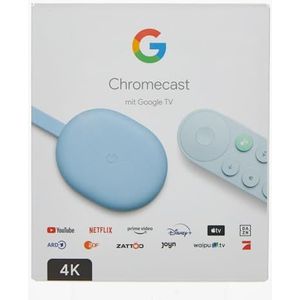 Chromecast met Google TV (4K) hemel – Breng entertainment naar je tv in films, series of Netflix tot 4K HDR in HDR-kwaliteit