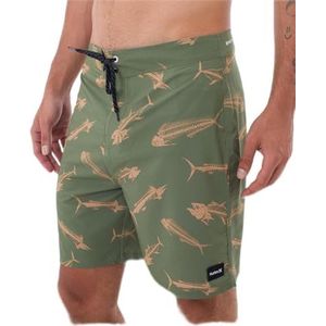 Hurley Short de bain pour homme, Fougère charbon, 28