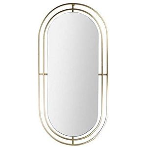 HOME DECO FACTORY The Art Deco spiegel van goudkleurig metaal, 90 cm